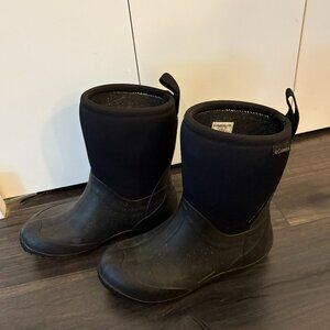 LIKE NEW Columbia Snowpow Omni Heat Black Waterproof Winter/Rain Boots Womens 7